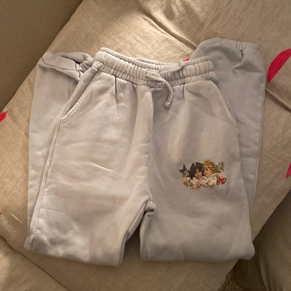 Fiorucci angel sweatpants size small. Worn once. Light blue color